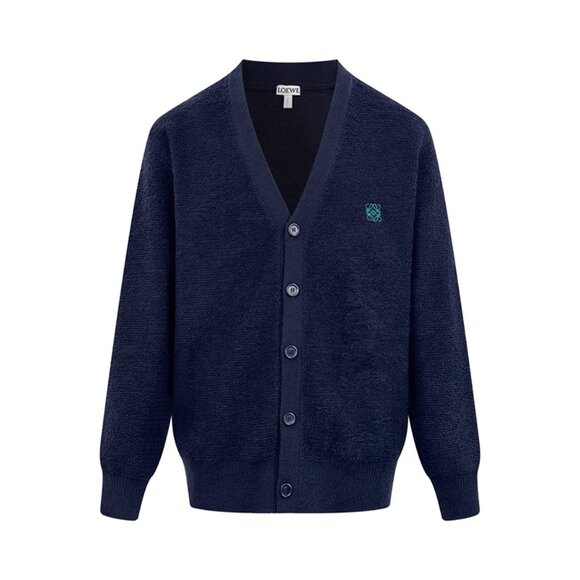 Loewe Sweaters - Loewe Anagram Embroidered Cardigan Sweater